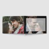 Eenvoudige Elegante 2 foto overlay script bruiloft Gastenboek (Volledig)