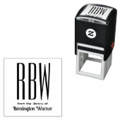 Eenvoudige Elegante 3 Initiaal Letter Monogram #8D Zelfinktende Stempel (In situ)