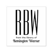 Eenvoudige Elegante 3 Initiaal Letter Monogram #8D Zelfinktende Stempel (Design)