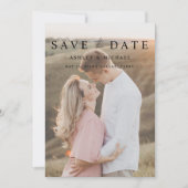 Eenvoudige Elegante 4 Foto's Moderne Script Verlov Save The Date (Voorkant)