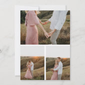 Eenvoudige Elegante 4 Foto's Moderne Script Verlov Save The Date (Achterkant)