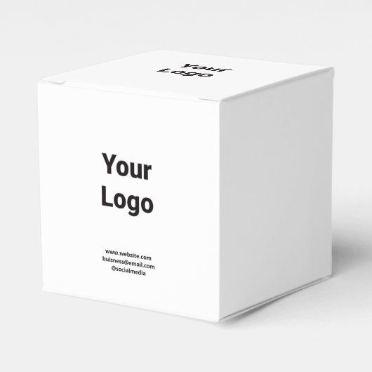 Eenvoudige elegante aangepaste add jouw naam marme bedankdoosjes (Voorkant Zijde)