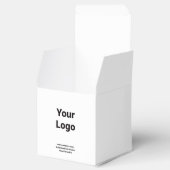 Eenvoudige elegante aangepaste add jouw naam marme bedankdoosjes (Geopend)