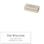 Eenvoudige elegante aangepaste familienaam & retou rubberstempel (Gestempeld)