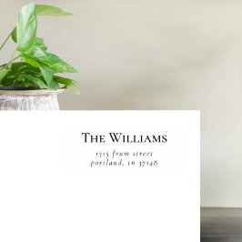 Eenvoudige elegante aangepaste familienaam & retou rubberstempel