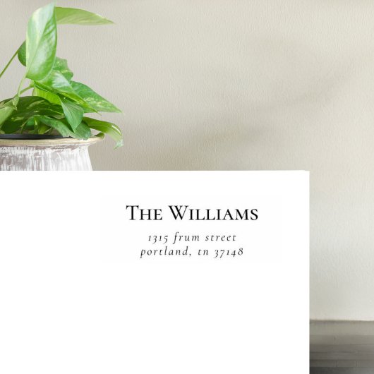 Eenvoudige elegante aangepaste familienaam & retou rubberstempel