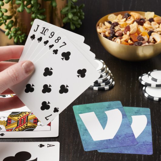 Eenvoudige, elegante, aangepaste fotocollage pokerkaarten (Insitu)