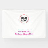 Eenvoudige elegante aangepaste logo hier bedrijf b spandoek (Horizontaal)