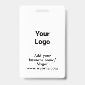 Eenvoudige elegante aangepaste logo hier bedrijf   badge (Achterkant)