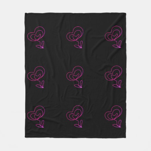 Eenvoudige elegante aangepaste logo hier bedrijf   fleece deken (Voorkant)