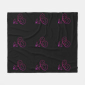 Eenvoudige elegante aangepaste logo hier bedrijf   fleece deken (Voorkant (Horizontaal))