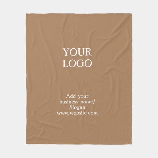 Eenvoudige elegante aangepaste logo hier bedrijf fleece deken (Voorkant)
