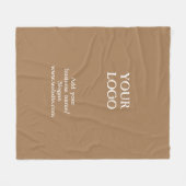 Eenvoudige elegante aangepaste logo hier bedrijf fleece deken (Voorkant (Horizontaal))