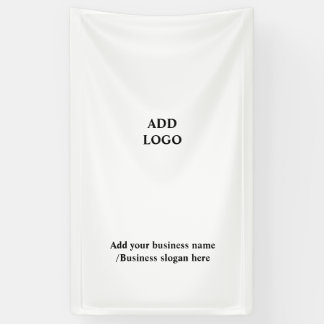 Eenvoudige elegante aangepaste logo hier bedrijf g spandoek