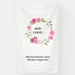Eenvoudige elegante aangepaste logo hier bedrijf g spandoek