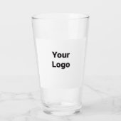 Eenvoudige elegante aangepaste logo hier bedrijf glas (Achterkant)