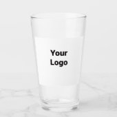 Eenvoudige elegante aangepaste logo hier bedrijf glas (Voorkant)