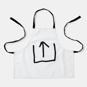 Eenvoudige elegante aangepaste logo hier bedrijf s schort
