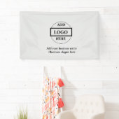 Eenvoudige elegante aangepaste logo hier bedrijfba spandoek (Insitu)
