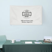 Eenvoudige elegante aangepaste logo hier bedrijfba spandoek (Beurs)