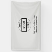 Eenvoudige elegante aangepaste logo hier bedrijfba spandoek (Verticaal)