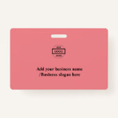 Eenvoudige elegante aangepaste logo hier bedrijfsl badge (Voorkant)