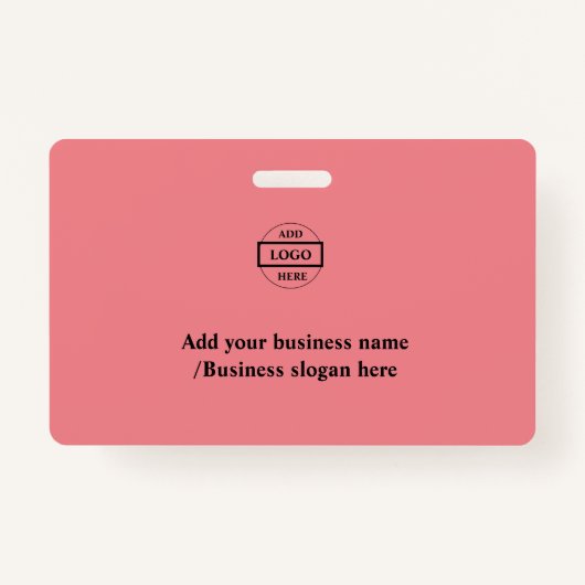 Eenvoudige elegante aangepaste logo hier bedrijfsl badge (Voorkant)