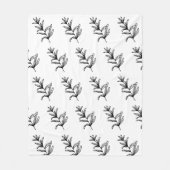 Eenvoudige elegante aangepaste logo hier fleece deken (Voorkant)