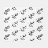 Eenvoudige elegante aangepaste logo hier fleece deken (Voorkant (Horizontaal))