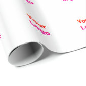 Eenvoudige elegante aangepaste logo hier voor bedr cadeaupapier (Rol Hoek)