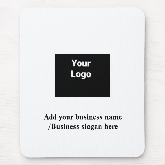 Eenvoudige elegante aangepaste logo in bedrijfsmui muismat (Voorkant)