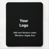 Eenvoudige elegante aangepaste logo in bedrijfsmui muismat (Voorkant)