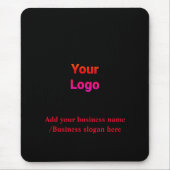 Eenvoudige elegante aangepaste logo in bedrijfsmui muismat (Voorkant)