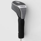 Eenvoudige Elegante Aangepaste Monogram Naam Golfheadcover (Schuin)