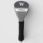 Eenvoudige Elegante Aangepaste Monogram Naam Golfheadcover (Voorkant)
