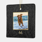 Eenvoudige Elegante Aangepaste Naam van het huisdi Keramisch Ornament (Links)