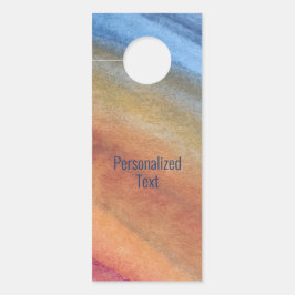 Eenvoudige Elegante Abstracte Bruine Blauwe Rode A Deurhanger