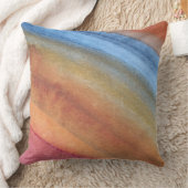 Eenvoudige Elegante Abstracte Bruine Blauwe Rode W Kussen (Deken)