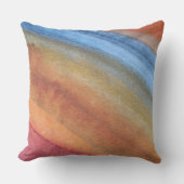 Eenvoudige Elegante Abstracte Bruine Blauwe Rode W Kussen (Voorkant)