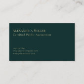 Eenvoudige elegante accountant belastingfinancieri visitekaartje (Voorkant)
