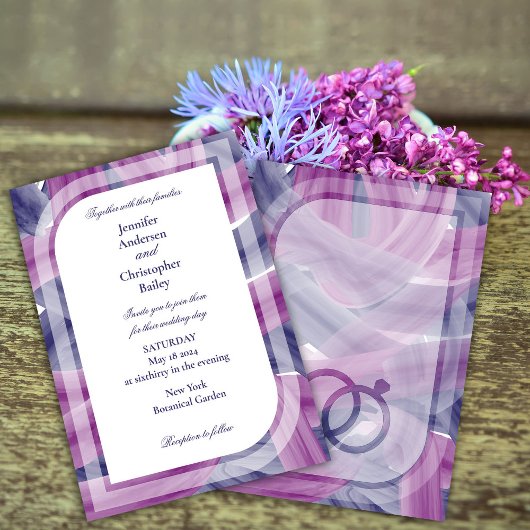 Eenvoudige elegante acryl bruiloft kaart