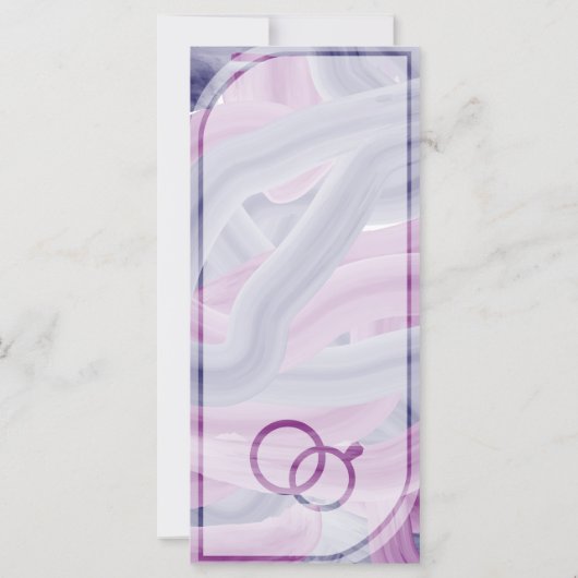 Eenvoudige Elegante Acryl Schilderen Trouwprogramm (Achterkant)