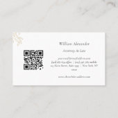 Eenvoudige elegante advocaat / advocaat Visitekaar Visitekaartje (Achterkant)