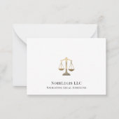 Eenvoudige elegante advocaat Juridisch Notitiekaartje (Voorkant)