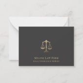 Eenvoudige elegante advocaat notitiekaartje (Voorkant)