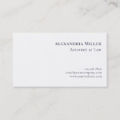 Eenvoudige elegante advocaat visitekaartje (Voorkant)