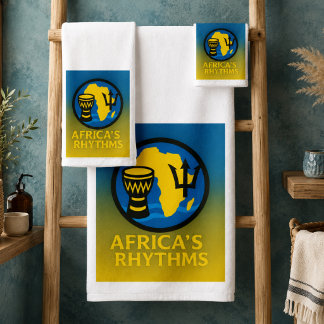 Eenvoudige Elegante Afrikaanse Stam Drum Dans Hand Bad Handdoek