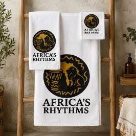 Eenvoudige Elegante Afrikaanse Stam Drum Dans Hand Bad Handdoek