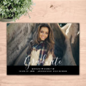 Eenvoudige elegante Afstuderen aankondiging | Zwar