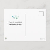 Eenvoudige Elegante Afstuderen Uitnodiging (Achterkant)